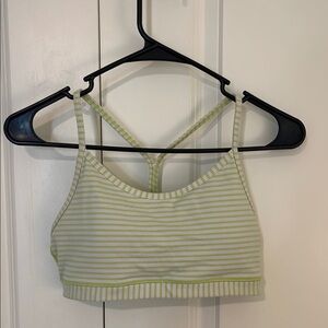 Lululemon Flow Y Striped Green Bra